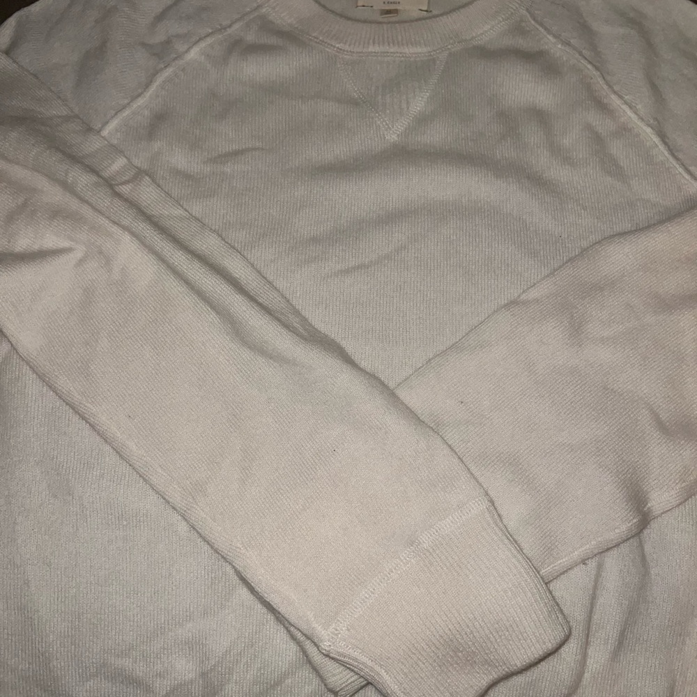 American Eagle Outfitters Men's Cream Crewneck Sweater